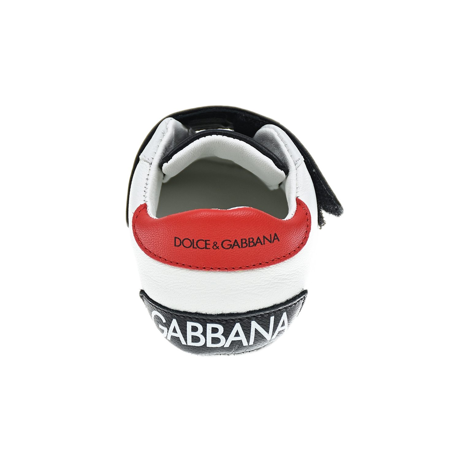 Черно-белые пинетки-кроссовки Dolce&Gabbana детское, размер 17, цвет белый - фото 3